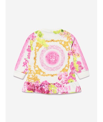 Versace Baby Girls Orchid Sweater Dress in White prix