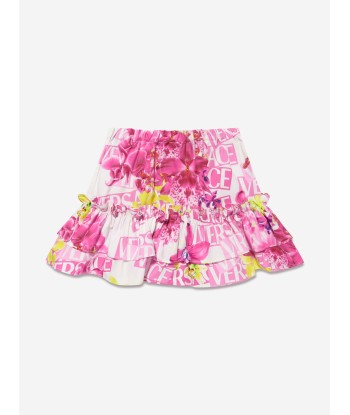 Versace Baby Girls Orchid Logo Skirt in Pink basket pas cher