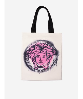 Versace Girls Medusa Logo Tote Bag in White Les êtres humains sont 