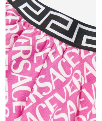 Versace Girls Logo Print Shorts in Pink livraison gratuite