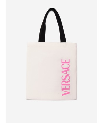 Versace Girls Medusa Logo Tote Bag in White Les êtres humains sont 