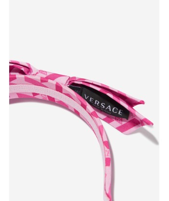 Versace Girls Bow Headband in Pink commande en ligne