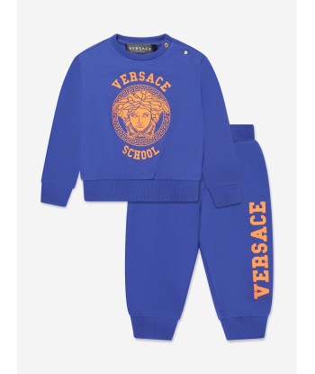 Versace Baby Boys Logo Tracksuit in Blue Jusqu'à 80% De Réduction