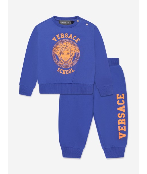 Versace Baby Boys Logo Tracksuit in Blue Jusqu'à 80% De Réduction