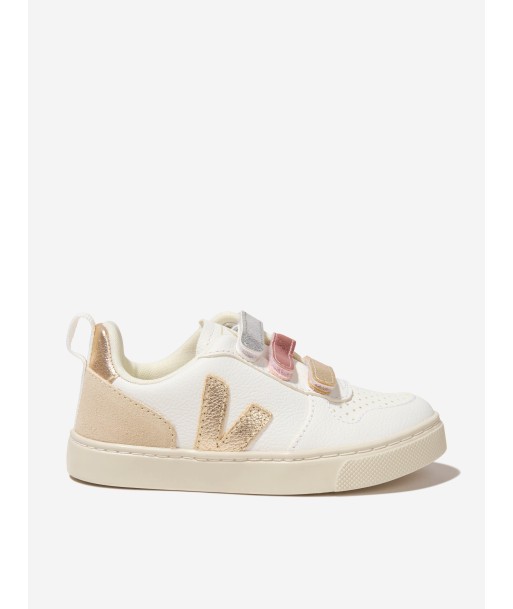 Veja Girls ChromeFree Leather V-10 Trainers in Multicolour Fin de série