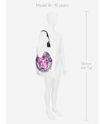 Versace Girls Medusa Logo Tote Bag in White Les êtres humains sont 