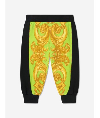 Versace Baby Boys Barocco Joggers in Lime le des métaux précieux