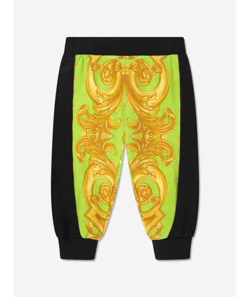 Versace Baby Boys Barocco Joggers in Lime le des métaux précieux