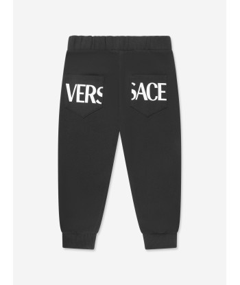 Versace Boys La Greca Logo Joggers in Black solde