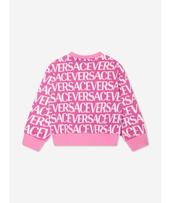 Versace Baby Girls Logo Print Sweatshirt in Pink JUSQU'A -70%! 