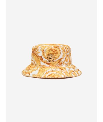 Versace Girls Borocco Print Bucket Hat in Gold meilleur choix