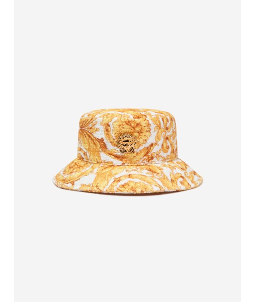 Versace Girls Borocco Print Bucket Hat in Gold meilleur choix