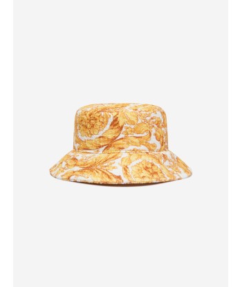 Versace Girls Borocco Print Bucket Hat in Gold meilleur choix