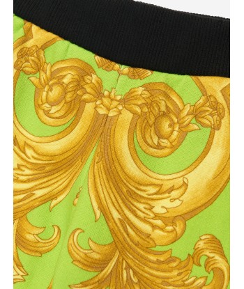 Versace Baby Boys Barocco Joggers in Lime le des métaux précieux