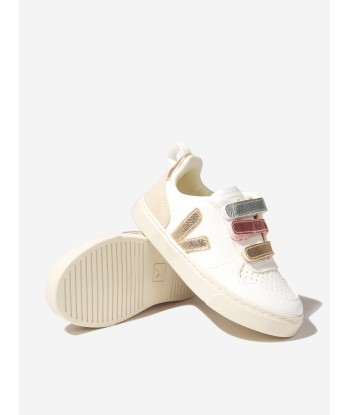 Veja Girls ChromeFree Leather V-10 Trainers in Multicolour Fin de série