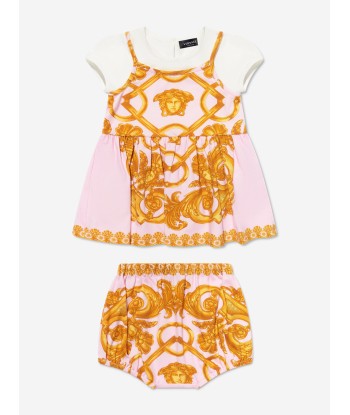 Versace Baby Girls Dress With Knickers in Gold pas chere