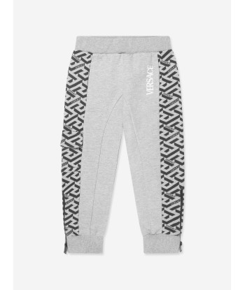 Versace Boys La Greca Logo Joggers in Grey À commander