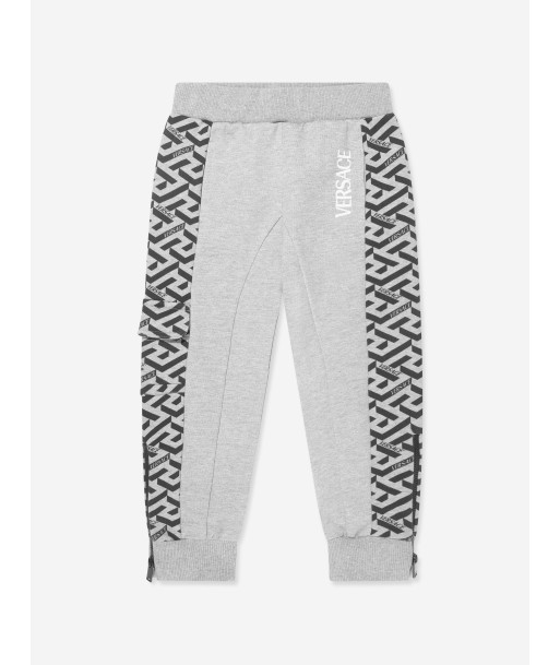 Versace Boys La Greca Logo Joggers in Grey À commander