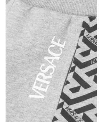 Versace Boys La Greca Logo Joggers in Grey À commander