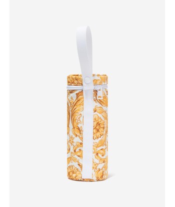 Versace Baby Barocco Print Bottle Holder in Gold la colonne vertébrale