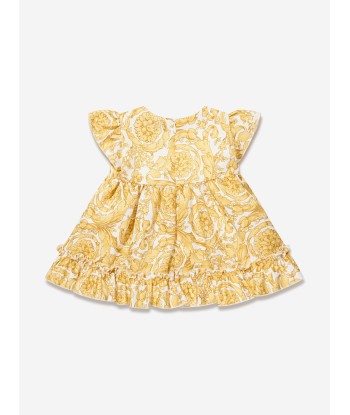 Versace Baby Girls Dress And Knickers Set in Gold Les êtres humains sont 