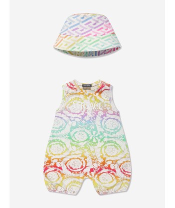 Versace Baby Girls Romper And Hat Set in Multicolour 2 - 3 jours ouvrés.