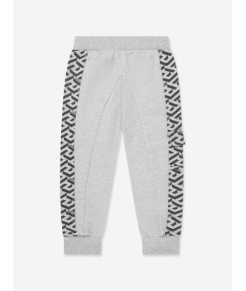 Versace Boys La Greca Logo Joggers in Grey À commander