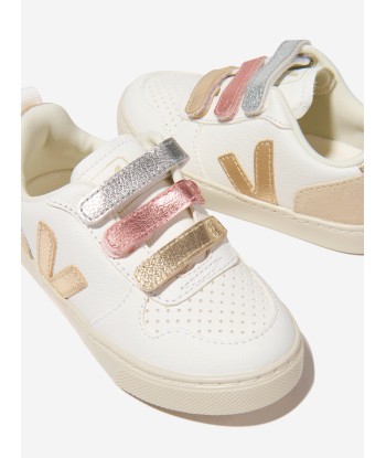 Veja Girls ChromeFree Leather V-10 Trainers in Multicolour Fin de série