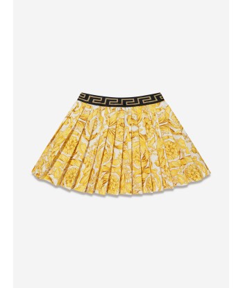 Versace Baby Girls Barocco Pleated Skirt in Gold ou a consommer sur place