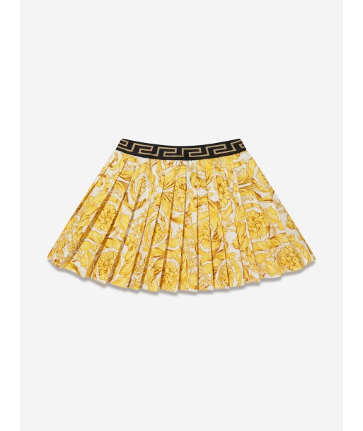 Versace Baby Girls Barocco Pleated Skirt in Gold ou a consommer sur place