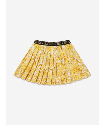 Versace Baby Girls Barocco Pleated Skirt in Gold ou a consommer sur place