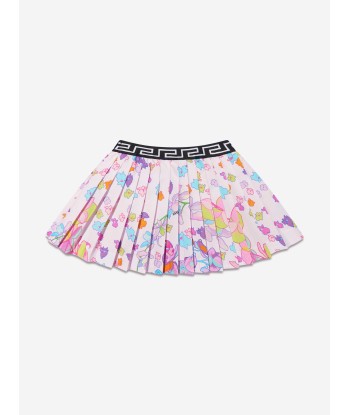 Versace Baby Girls Pleated Orchid Skirt in Pink Les êtres humains sont 