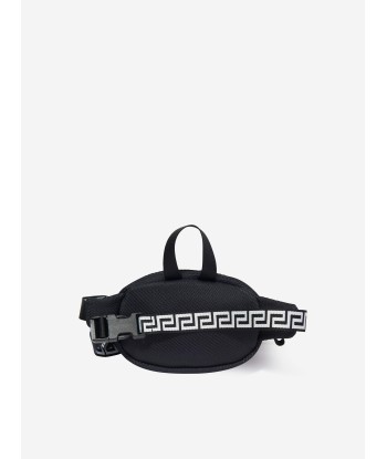 Versace Kids Log Belt Bag in Black le des métaux précieux