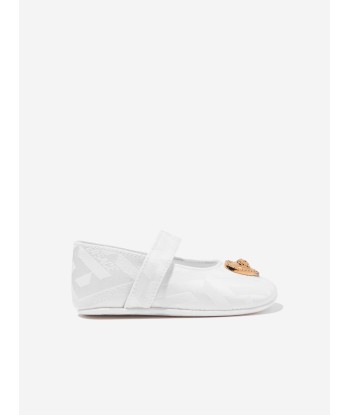 Versace Baby Girls Leather Shoes in White d'Europe débarque