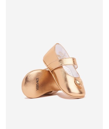 Versace Baby Girls Leather Shoes in Gold la livraison gratuite