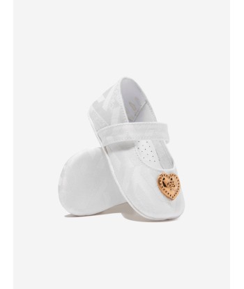 Versace Baby Girls Leather Shoes in White d'Europe débarque