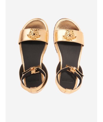 Versace Girls Medusa Platform Sandals in Gold en stock