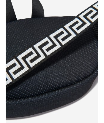 Versace Kids Log Belt Bag in Black le des métaux précieux