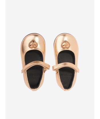 Versace Girls Heart Logo Shoes in Gold acheter