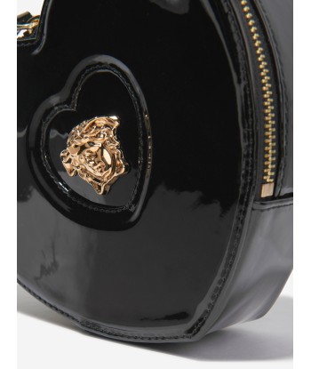 Versace Girls Leather Heart Shoulder Bag in Black 50% de réduction en Octobre 2024