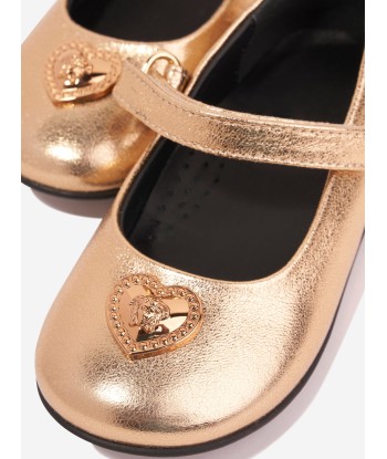 Versace Girls Heart Logo Shoes in Gold acheter