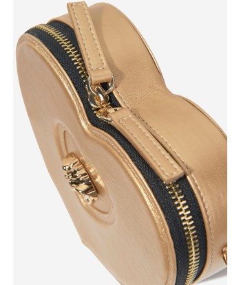 Versace Girls Leather Heart Shoulder Bag in Gold basket pas cher