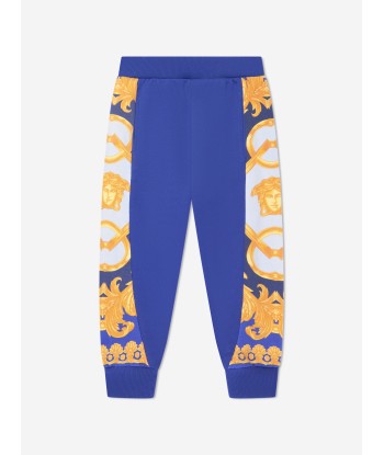 Versace Boys Barocco Joggers in Blue en linge