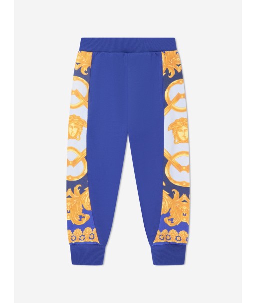 Versace Boys Barocco Joggers in Blue en linge