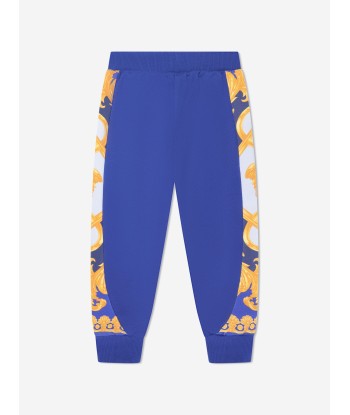 Versace Boys Barocco Joggers in Blue en linge