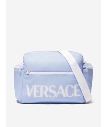 Versace Baby Boys Logo Changing Bag in Blue en ligne