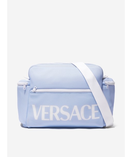 Versace Baby Boys Logo Changing Bag in Blue en ligne