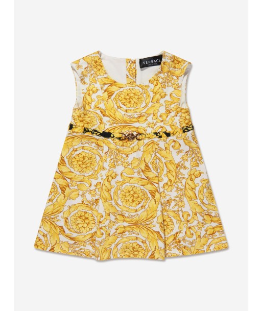 Versace Baby Girls Sleeveless Barocco Dress in Gold meilleur choix