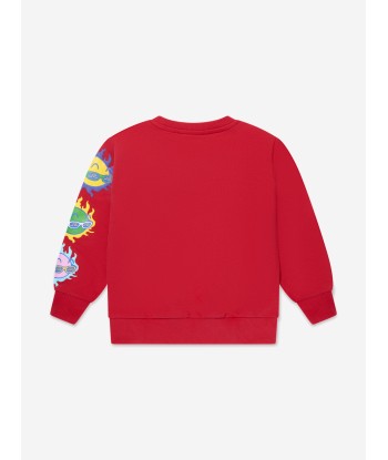 Versace Boys Logo Sweatshirt in Red Par le système avancé 