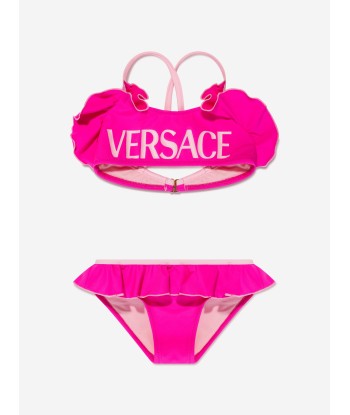 Versace Girls Logo Bikini in Pink en ligne des produits 